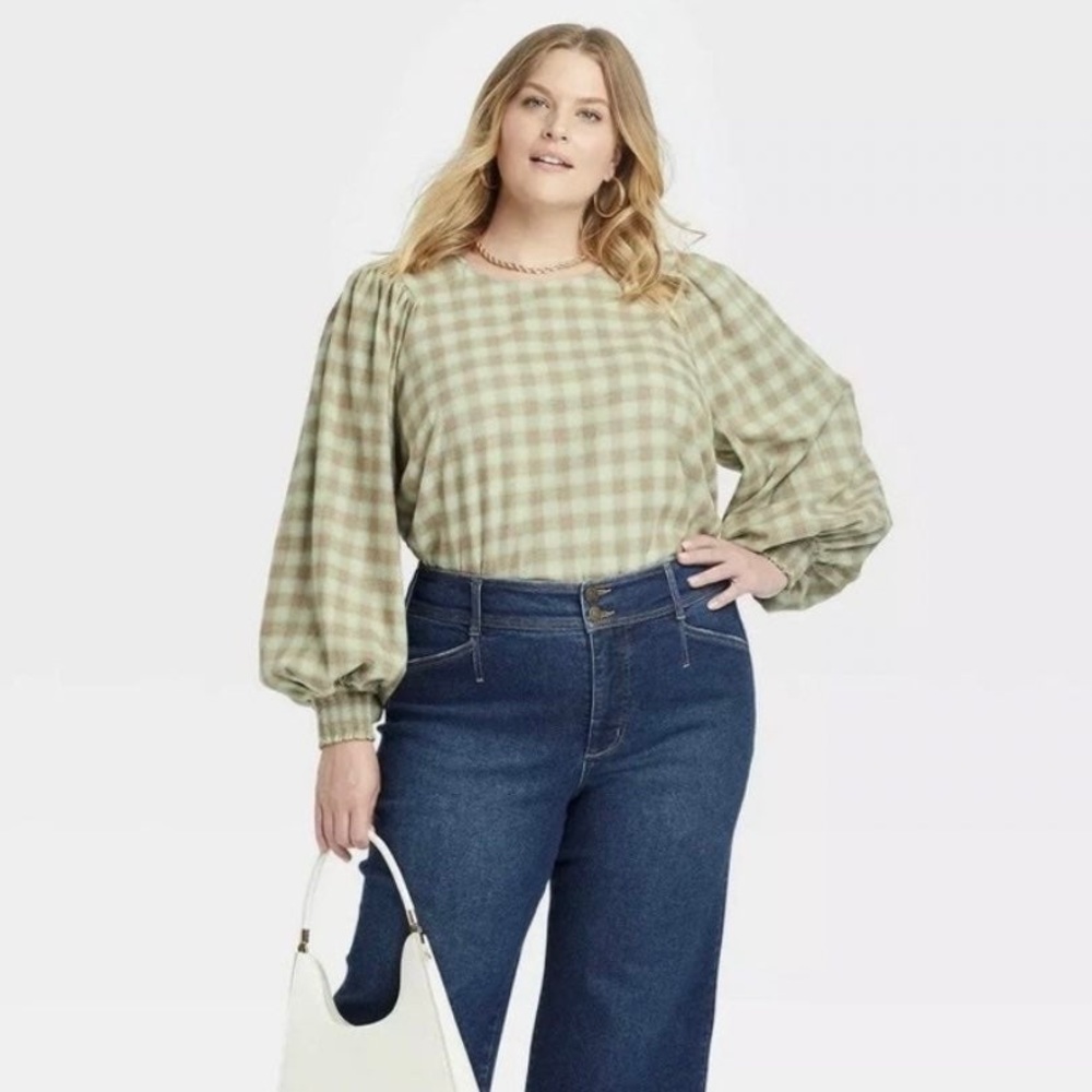 Ava & Viv Plaid Long Sleeve Shirt